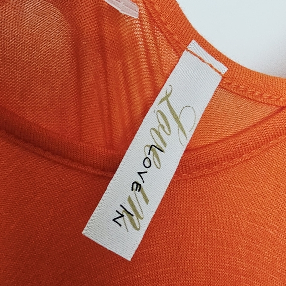 Love In Orange Spaghetti Straps Orange Boho Harem Jumpsuit Pants Women's Size M - Picture 4 of 4